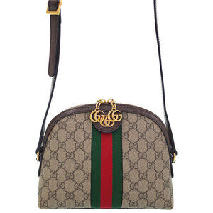 GUCCI Ophidia GG Shoulder Bag Brown